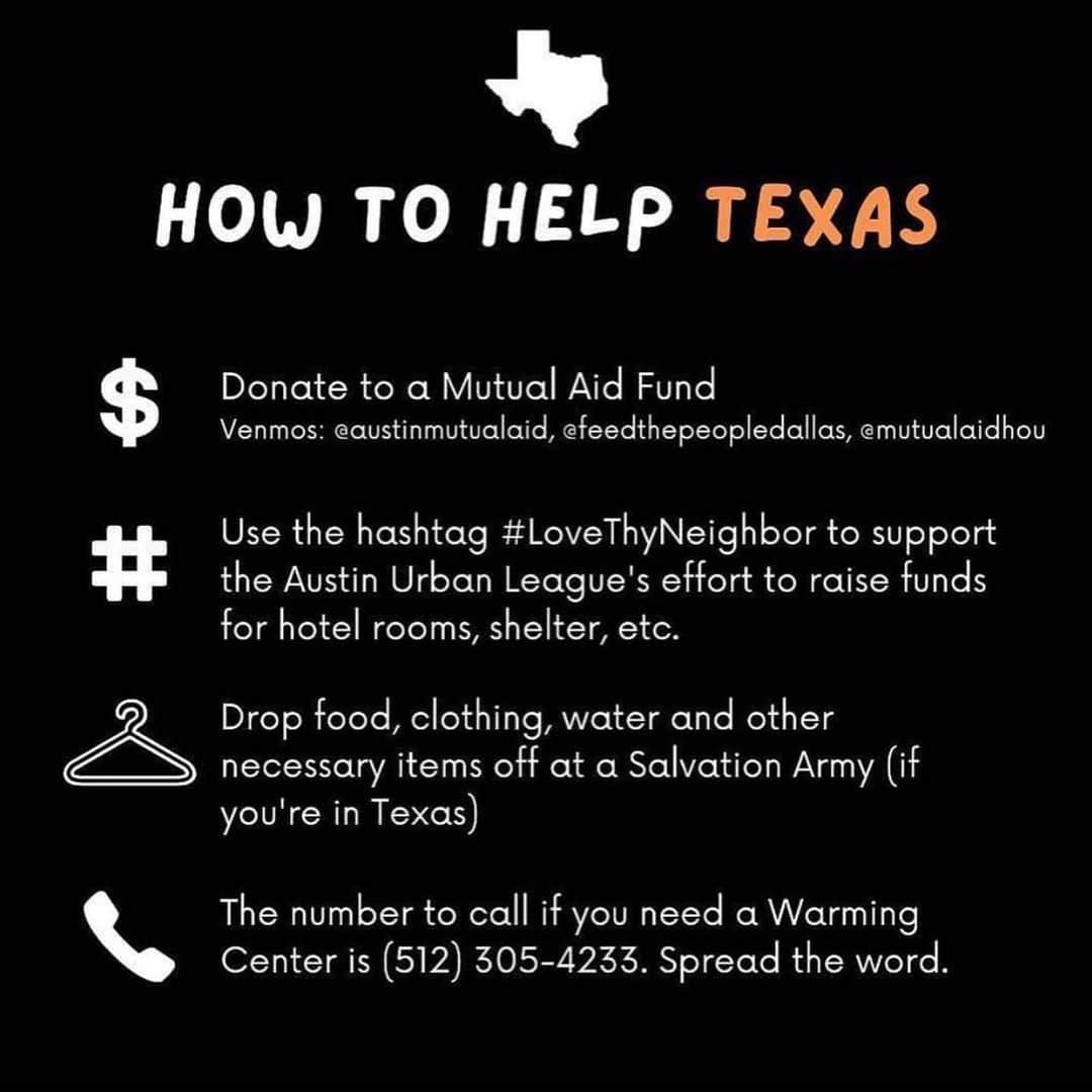 アナソフィア・ロブさんのインスタグラム写真 - (アナソフィア・ロブInstagram)「Places to donate to help our neighbors in Texas ❤️」2月19日 5時16分 - annasophiarobb