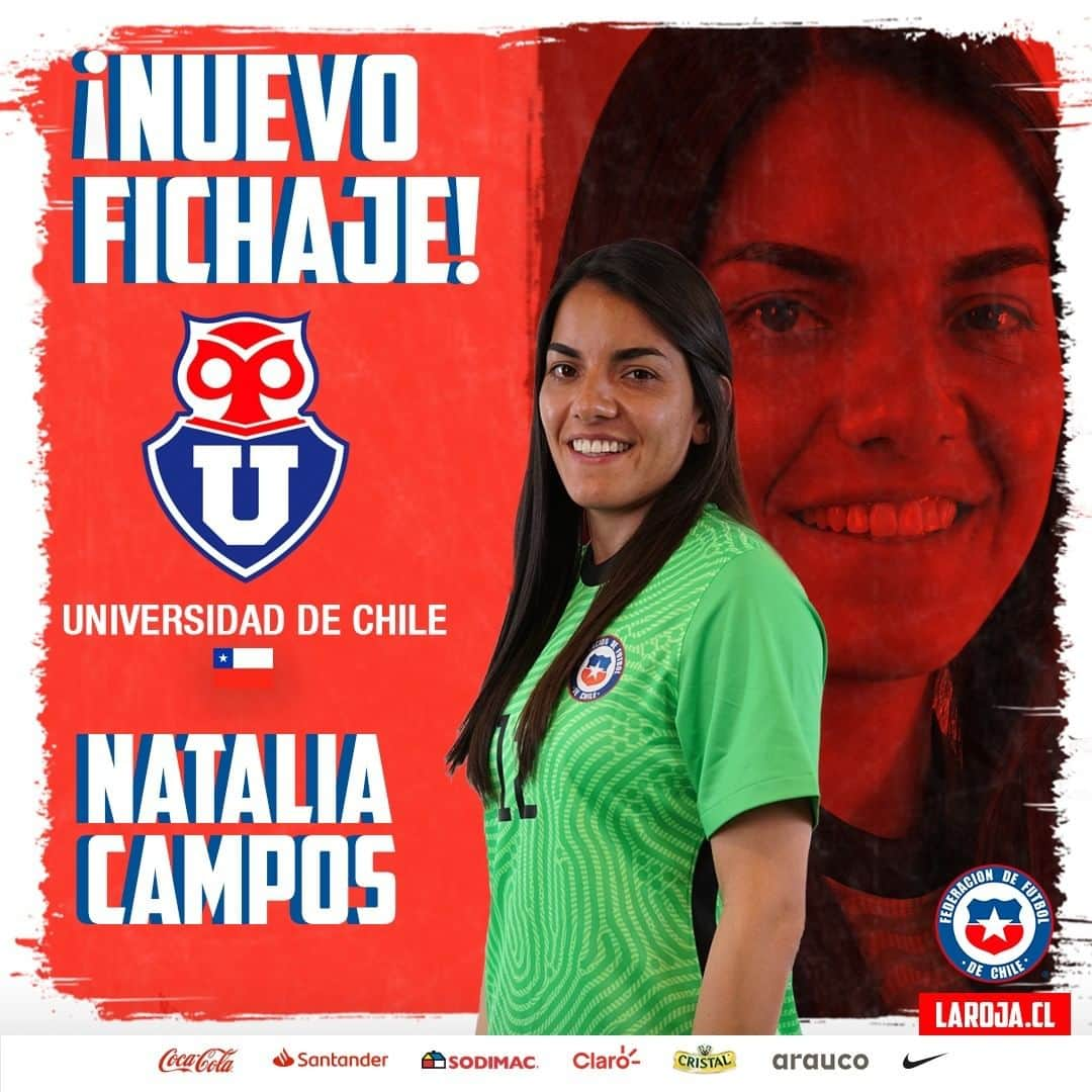 サッカーチリ代表チームさんのインスタグラム写真 - (サッカーチリ代表チームInstagram)「🇨🇱😍 Bienvenida a Chile @natiicamposs y mucho éxito en tu nuevo desafío en @udechilefemenino   #Chile #LaRojaFemenina #VamosLaRoja 💪」2月19日 6時30分 - laroja