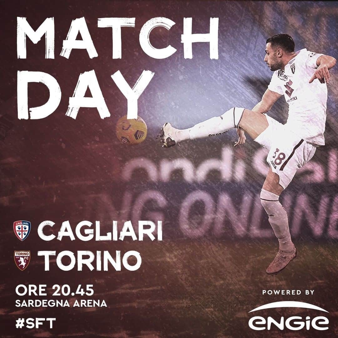 トリノFCさんのインスタグラム写真 - (トリノFCInstagram)「⚽️MATCH DAY 🆚Cagliari 🏟Sardegna Arena ⌚️Ore 20.45  #CagliariTorino #SFT」2月19日 18時00分 - torinofc1906