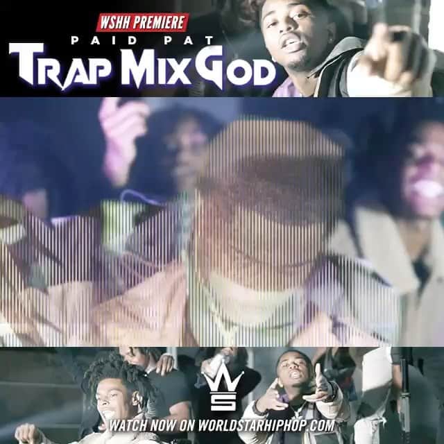 ワカ・フロッカ・フレイムのインスタグラム：「My young nigga @paidpat901 just dropped on @worldstar Song: Trap Mix God!!! s/o @dabigpicture &@dany2times @soundcheckmgmt #BrickSquadBusiness」