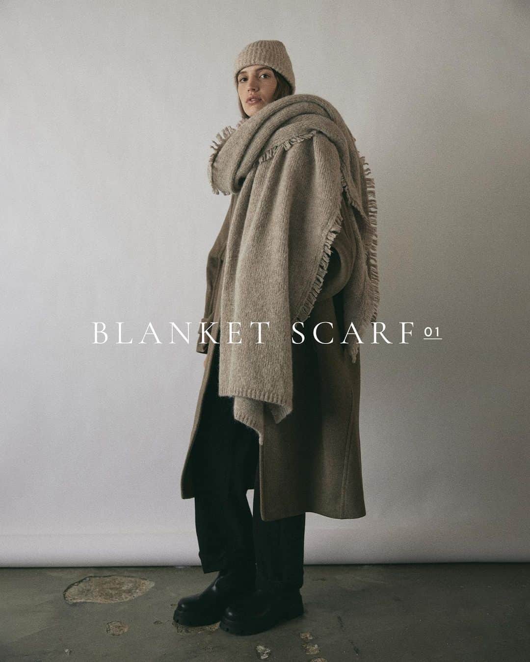 JanessaLeoneのインスタグラム：「BLANKET SCARF 01 ____ Wrap around your shoulders, drape over your lap, style on a couch or throw over a chair. Merge style with functionality both indoors and out.  #janessaleone」