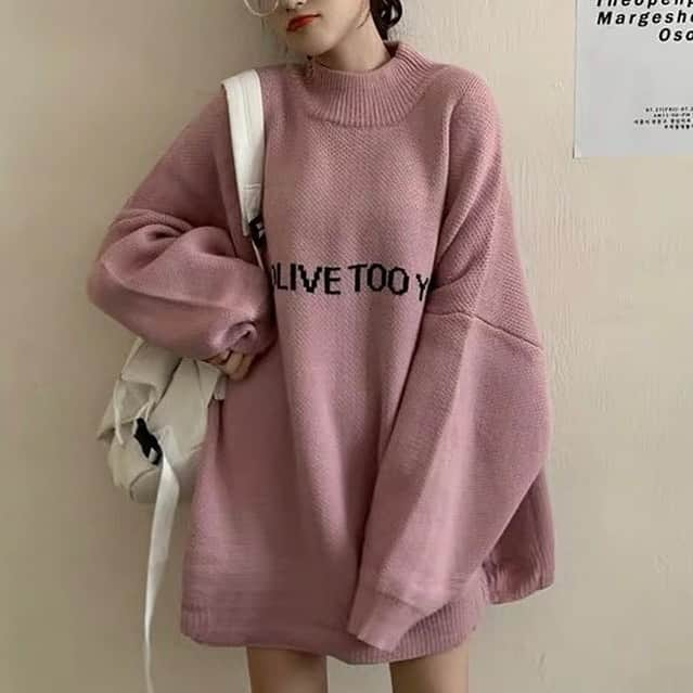 THE PINK CLOSETさんのインスタグラム写真 - (THE PINK CLOSETInstagram)「ロゴニットワンピースpk0370  ¥ 6,500  BIGサイズで一枚で可愛い♡ ベルトスタイルもオススメです♪  color pink / black」2月19日 12時06分 - pinkclosetofficial