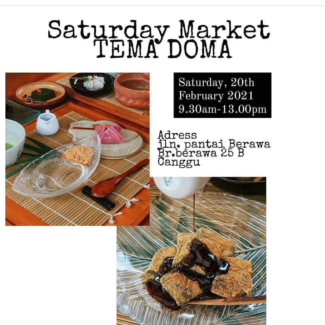 toiro_wagashiのインスタグラム：「Hello everyone!  TOIRO will join at Tema Doma Restaurant Saturday market. On Saturday, 20th February 9.30AM-13.00PM. Save the date and please feel free to visit and enjoy the flavors of our wagashi.  Have a great day all!  #toiro_wagashi#saturdaymarket #bali #wagashi #japanesesweets」