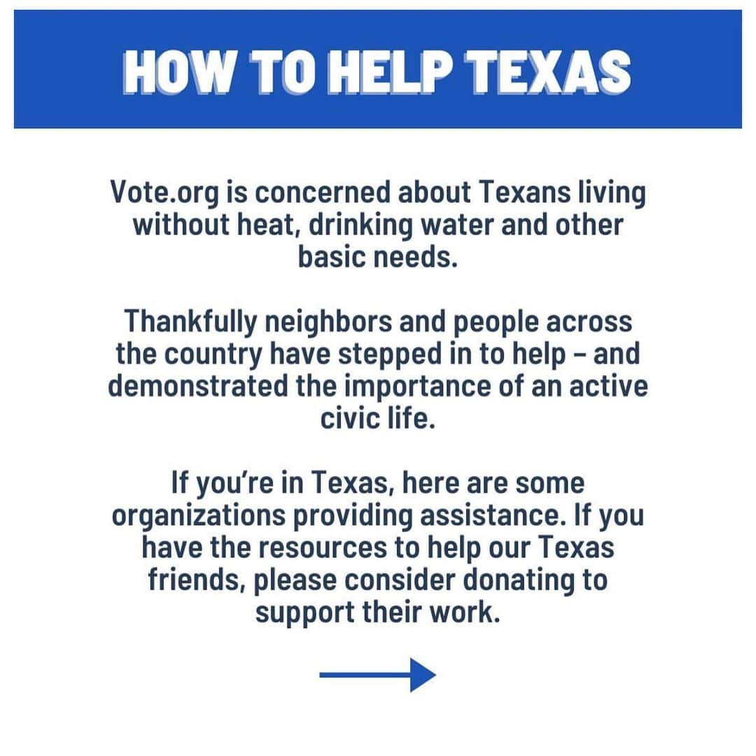 トーマス・サドスキーさんのインスタグラム写真 - (トーマス・サドスキーInstagram)「Repost from @votedotorg - Vote.org is concerned about Texans living without heat, drinking water and other basic needs.  Thankfully neighbors and people across the country have stepped in to help – and demonstrated the importance of an active civic life.  Swipe for some organizations currently providing assistance. If you have the resources to help our Texas friends, please consider donating to support their work.  And one more thing: you have the power to make sure government is working for you and your neighbors. Stay involved and keep voting. Visit the link in our bio to register or verify your status❤️🗳」2月19日 12時17分 - thomas_sadoski