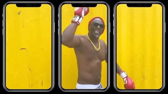 ジーエルシーオーのインスタグラム：「Will the real Courteney Cox please stand up? @idriselba sports Calabar Sun in @connorprice_ ’s music video for #CourteneyCox」