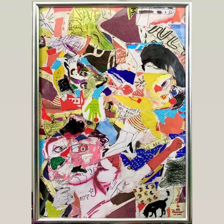 ヒョンミン さんのインスタグラム写真 - (ヒョンミン Instagram)「미술 심리 치료받을 때 몇 번 해보고, 정말 오랜만에 해본 콜라주 작업! 캐릭터시리즈 ‘마음속의 작은 영웅’  30.5 x 42.8cm, collage x acrylic, 2021」2月19日 12時33分 - woo.jaka