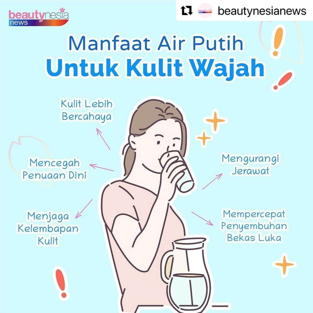 Beauty | Health | Fashionさんのインスタグラム写真 - (Beauty | Health | FashionInstagram)「#Repost Follow @beautynesianews untuk info lebih lengkap ✨🥰 ・・・ Masih suka lupa minum air putih ? Mulai sekarang coba stop kebiasaan skip minum air putih ya! Ternyata anjuran minum air putih 8 gelas sehari  bukan cuma untuk menghindarkan kita dari dehidrasi cairan aja, tapi juga punya banyak manfaat ajaib untuk kulit wajah. ⁣ ⁣ Coba mention temen kamu yang susah banget dibilangin minum air putih ?⁣ ⁣ --⁣  ⁣ #BeautynesiaNews  #Glowing2021 #TipsCantik #TipsKecantikan  #InfoKecantikan #infocantik #skincaremurah #KulitGlowing #kulitnormal #TipsSkincare #skincarerutin #produkskincare #basicskincare #infoskincare #glowingskincareroutine #MengatasiKulitKusam #skincaredirumahaja #skincarehabits #skincaredirumah #urutanskincare #nightSkincare #nightSkinCareRoutine  #skincaremalam #skincarerutinmalam #JenisKulit #facialwash #airputih #manfaatairputih」2月19日 12時55分 - beautynesia.id