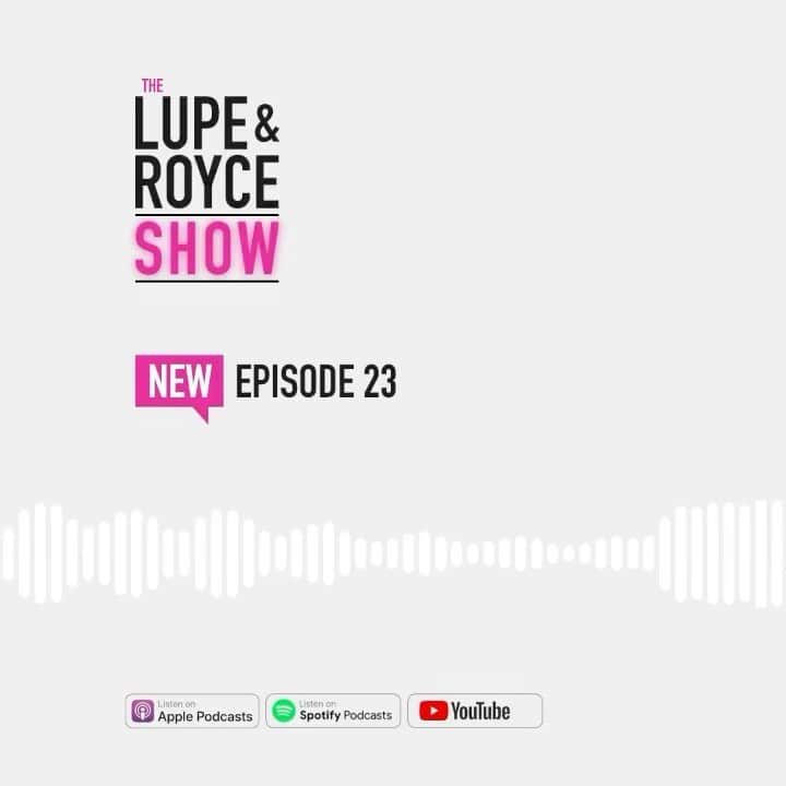 ルーペ・フィアスコのインスタグラム：「Recorded this week’s episode of #lupeandroyce on my birthday & was surprised by @tonybaker, @kaelinellis, @vicmensa, my sister, my fifth grade teacher, and even my MOM. I guess @royceda59 & @tomonedge were there too. Get it on Apple, Spotify, or the @saywhat.media YouTube channel.」