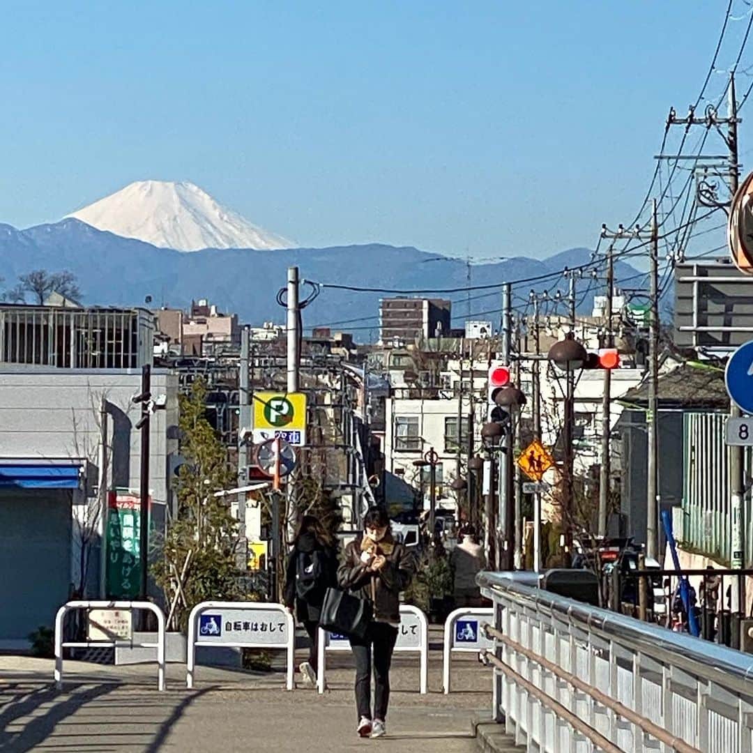 大根仁さんのインスタグラム写真 - (大根仁Instagram)「引っ越した街（一駅だけど）は、笑っちゃうほど富士山がよく見える。都内有数の富士見スポットだそうで。」2月19日 13時23分 - hitoshione