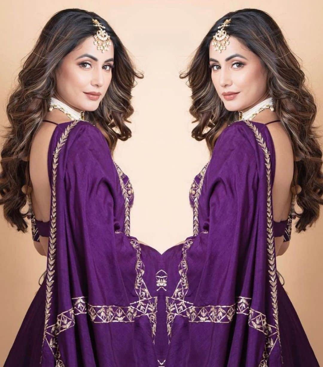 Indianstreetfashionのインスタグラム：「The aubergine grid ♥️  Hina Khan being a beaut as usual .. #indianstreetfashion @indianstreetfashion #indianwedding #weddings #weddingsupplier #wedding #weddingsofinstagram #instawedding  #bridesofindia #bridesofinstagram #indianbridaloutfit #bridaloutfit #weddinglook  #bridestyle #weddingtrend #jewellery #weddinginspo #weddingplanner #weddingblogger #destinationwedding #weddingchoreography #couture #weddingjewellery #weddingshopping #weddingseason #indiandesigner」