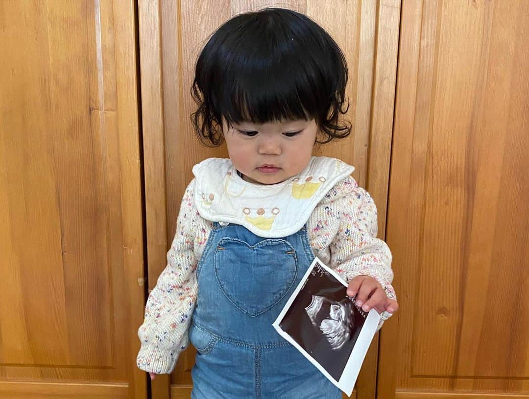 永井美津穂のインスタグラム：「【ご報告🌸】﻿ この度新たな命を授かり﻿ 7月に、希々羽がお姉ちゃんになる予定です🐥♡﻿ ﻿ 無事安定期にも入り、4人家族になることを﻿ 今からわくわくしています🥰﻿ お姉ちゃんになる希々羽のことも今まで以上に﻿ 愛情を注いで育てていきたいなぁと思います🐒💕 ﻿ 直接報告ができずここでの報告になってしまった方すみませんm(._.)m 今後とも宜しくお願いします🙇‍♀️ ﻿  #妊娠報告 #第二子 #戌の日 #安産祈願 #2学年差年子  今回体重の増加がやばい。。﻿ どすこい感がすごくなってきた🙃」