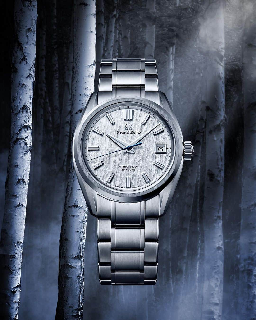 Grand Seikoのインスタグラム：「Inspired by the beauty of white birch forests from new Series 9  #SLGH005 captures the dynamism of the white birch tree forests near the studio in Shizukuishi, where all Grand Seiko mechanical watches are crafted. To look closely at the dial is to experience the exact same feeling that the visitor to these forests receives and to be brought closer than ever to the true and eternal nature of time.   #Whitebirch #GrandSeiko #TheNatureOfTime #9SA5」