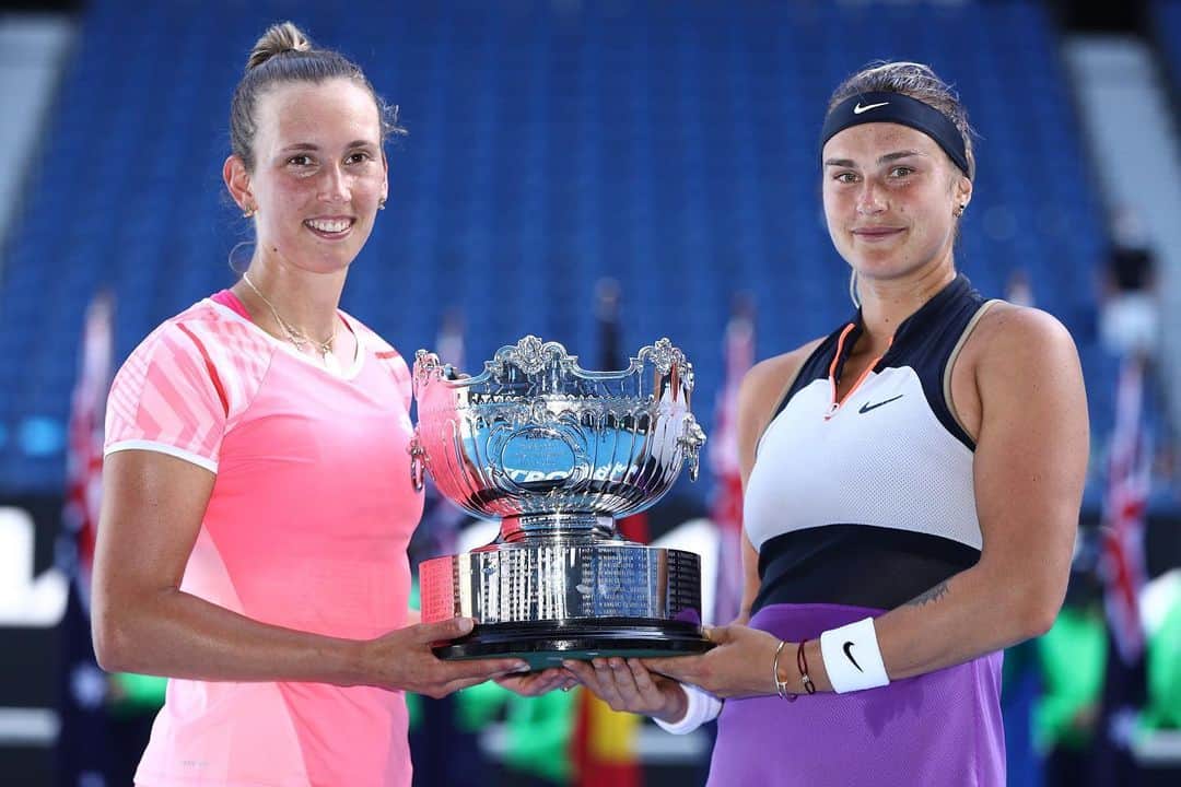WTA（女子テニス協会）さんのインスタグラム写真 - (WTA（女子テニス協会）Instagram)「Second Grand Slam title together 🏆🏆 @sabalenka_aryna and @mertenselise are your @australianopen doubles champions! 👏 #AO2021」2月19日 16時17分 - wta