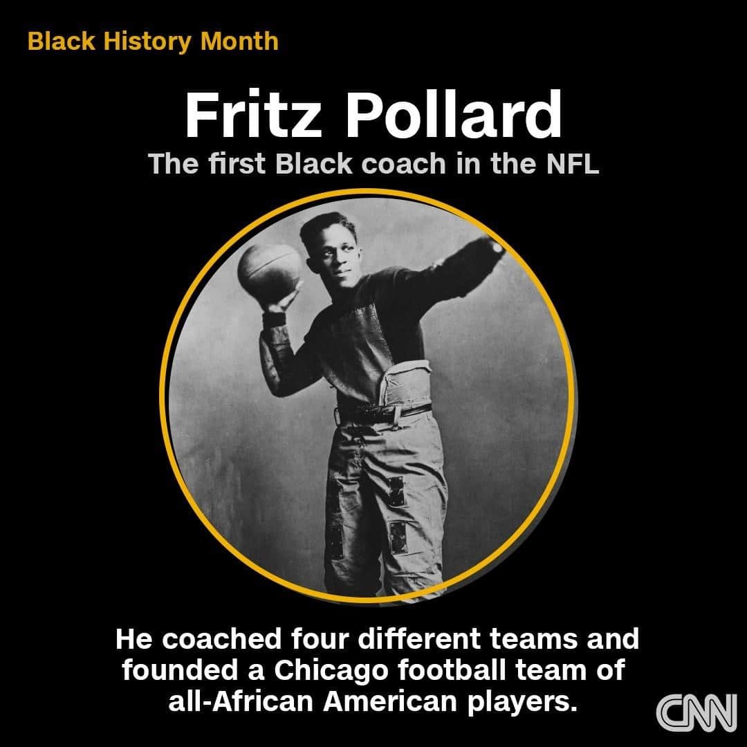 CNNさんのインスタグラム写真 - (CNNInstagram)「Fritz Pollard was Brown University's first Black football player and led the team to the 1916 Rose Bowl. After serving in the Army during World War I, he joined the Akron Pros of the American Professional Football Association, which later became the NFL. He was one of only two Black players in the new league. In 1921, while he was still a player, the team also named him its coach – the first African American head coach in league history.⁠ ⁠ Tap the link in our bio to read about other Black pioneers we are celebrating during Black History Month.⁠ ⁠ (📸: Pro Football Hall Of Fame/NFL/AP)」2月20日 3時02分 - cnn