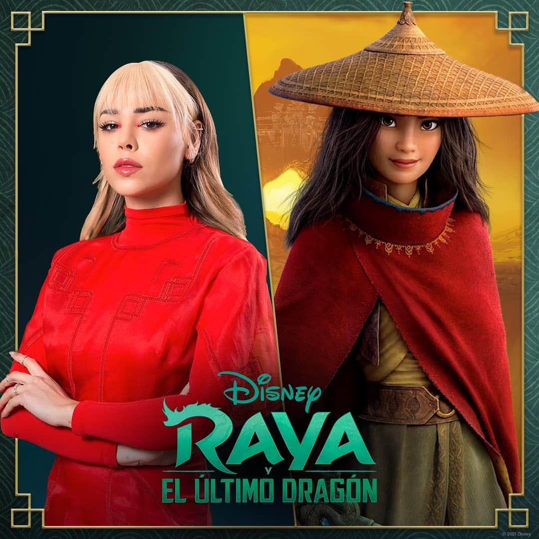 Danna Paolaのインスタグラム：「I'M SO EXCITED!!!!!!! POR FIN!!!!! 🥰🥰🥰 Voy a prestarle mi voz en la versión en español a Raya, la protagonista de Raya y el Último Dragón 🐉, el próximo estreno de Disney. Además, interpretaré la canción “Hasta Vencer” para la banda sonora en español de la película. 💚💚💚💚  Dentro de poquito van a poder ver el video musical que hicimos con muuuucho amor. ¡Ya quiero! Estén muuuuy atentos.  Raya Y El Último Dragón se estrena el 5 de marzo en cines y en Disney+ Premier Access. @disneystudiosla @disneyplusla #DisneyRaya」