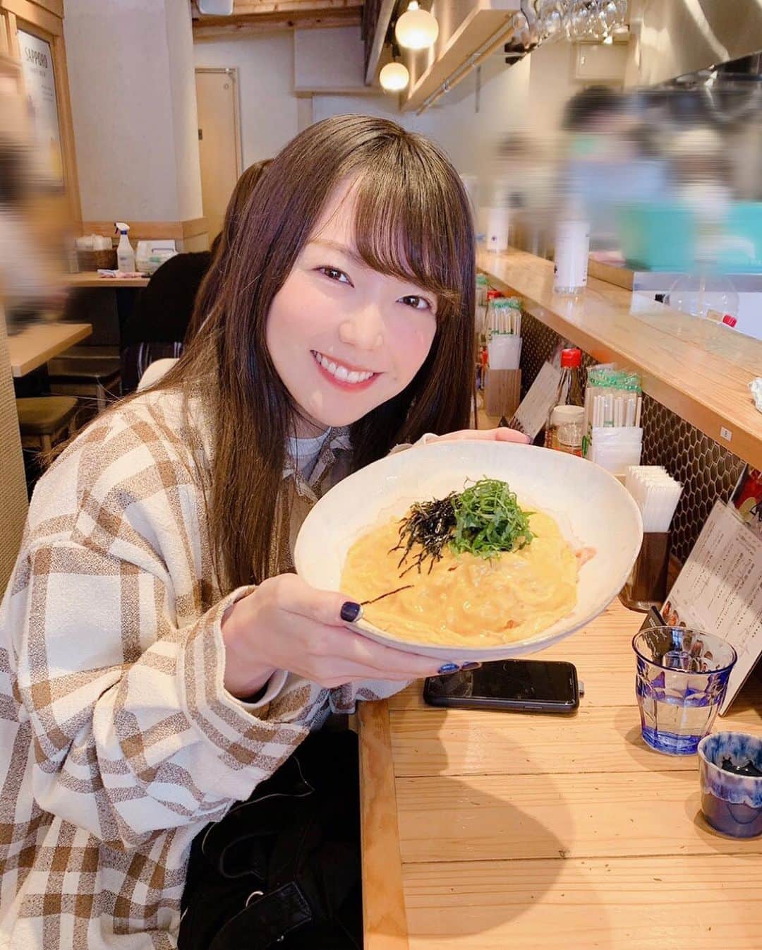 藤本かえでのインスタグラム：「気になってた、#罪なたらすぱ に行ってきました😋  うまうまでした。  女性は絶対好き。 男性も絶対好き。 全人類が好き。  そんなたらこパスタでした🤤」