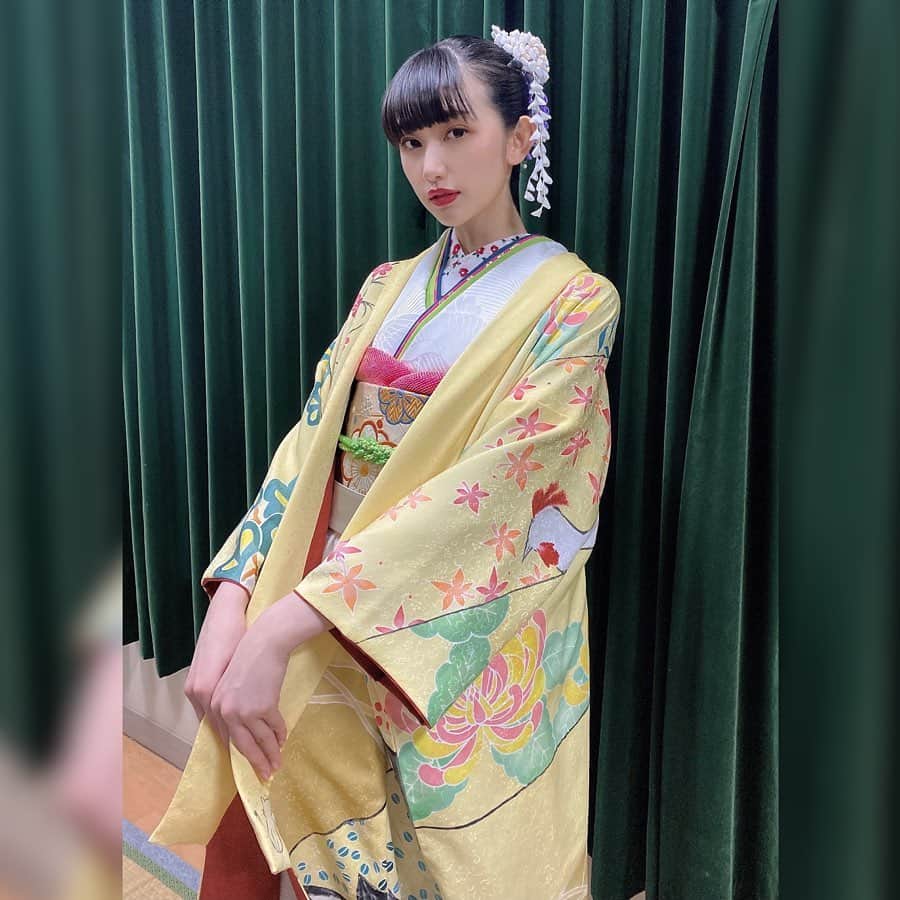 黒田瑞貴さんのインスタグラム写真 - (黒田瑞貴Instagram)「💛💛💛 #fashion #kimono #着物 #japaneseculture #japanesekimono」2月19日 19時20分 - kurodamizuki_