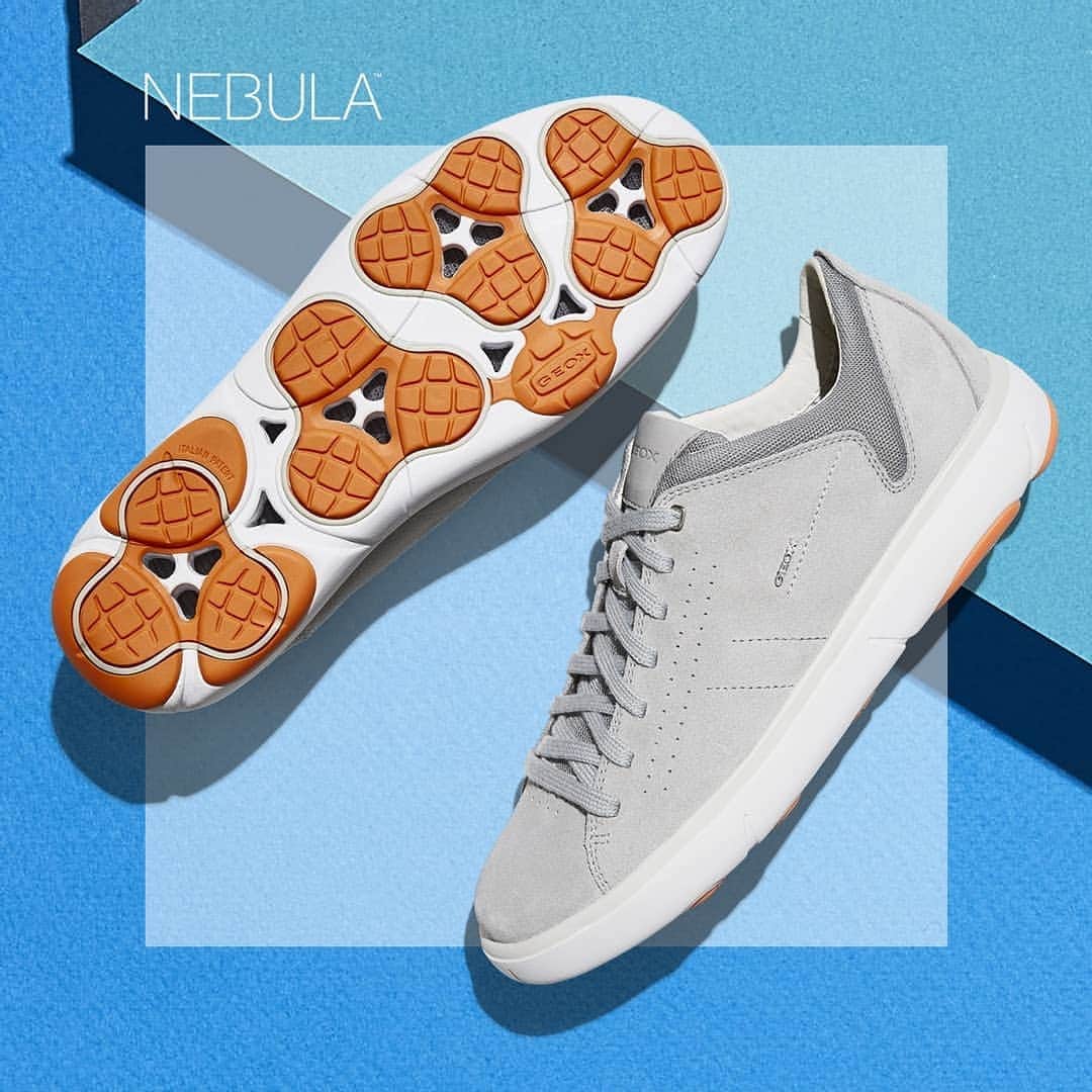 ジェオックスのインスタグラム：「MAKE EVERY MOMENT COUNT in sneakers that are geared up for your ultimate comfort.   Nebula Y sneakers are the perfect mix of advanced tech and Italian design, with your wellbeing at their core. ​ ​ ​#geox #geoxshoes #expressyourworlds」