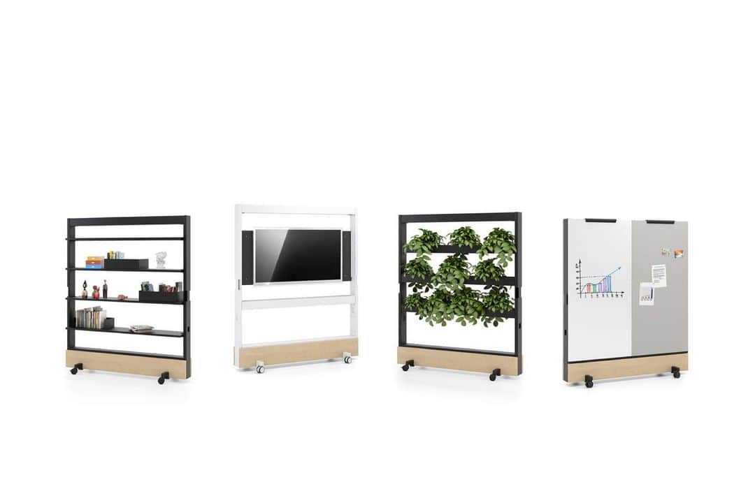 Vitra Japanさんのインスタグラム写真 - (Vitra JapanInstagram)「自由な使い方を追求したパーテーション﻿ ﻿ ステファン・ヒュルレマンが手掛けた「ダンシング ウォール」。オフィス空間を仕切ることができるのはもちろん、本棚としてやプレゼンテーションに使うホワイトボード、モニタースタンドとして活用したり、植物を飾ったりと、空間や用途に合わせてカスタマイズできるモバイル式のパーテーションです。﻿ ﻿ 安定感のある木製のベースはスプルース材とオーク材の2種類から、スチール製のフレームはベーシックダークとソフトライトの2色から、インテリアに合わせて選ぶことができます。﻿ ﻿ #Vitra #VitraJapan #DancingWall #StephanHurlemann #NewNormal #NextNormal #futureofwork #officedesign #workspace #workplace﻿ #ヴィトラ #ヴィトラジャパン #ダンシングウォール #ステファンヒュルレマン #ニューノーマル #ネクストノーマル #オフィスの未来 #ワークスペース #オフィスデザイン #モダンインテリア #インテリアデザイン #パーテーション」2月19日 21時24分 - vitra_japan