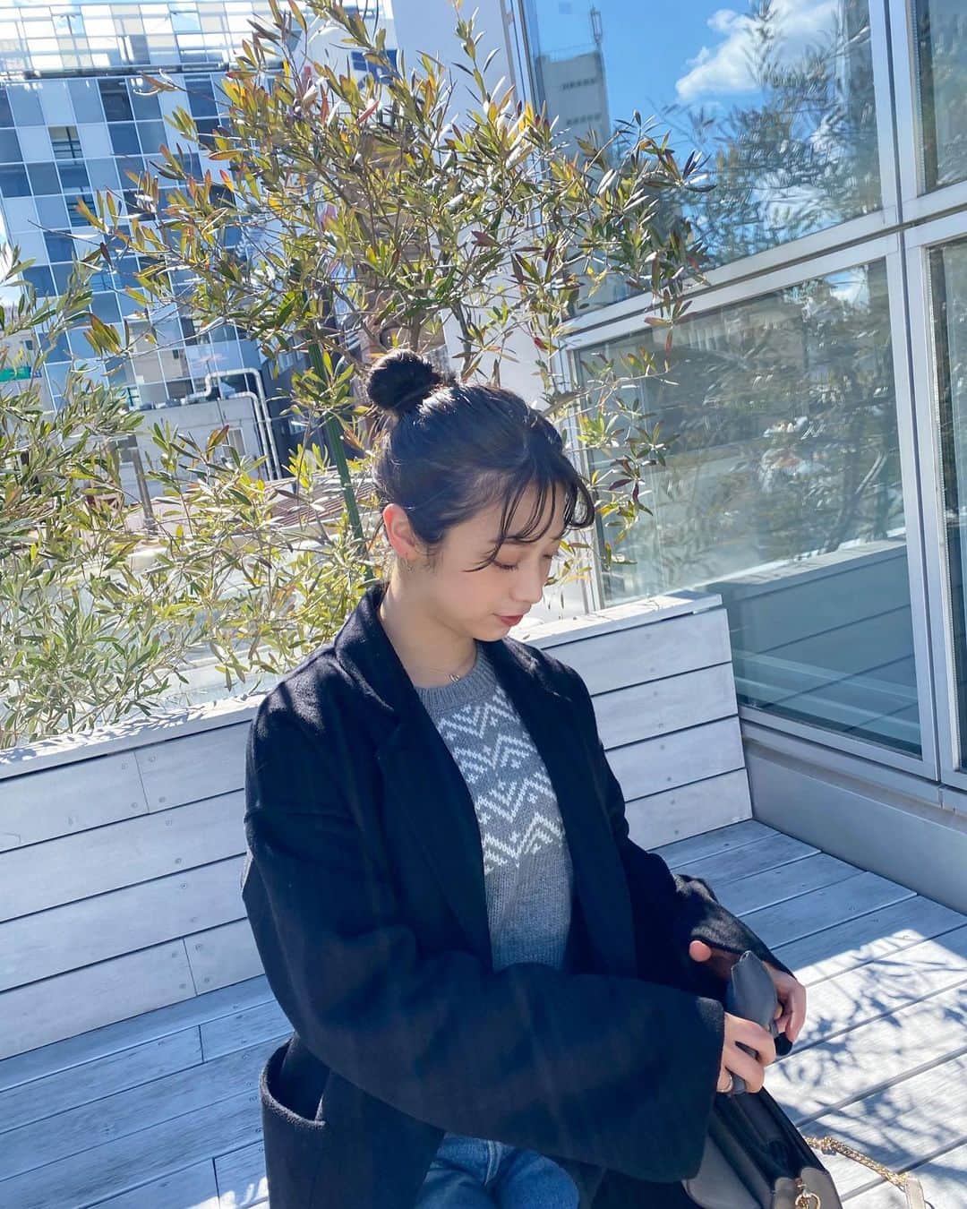 のインスタグラム：「時間ない日はお団子ヘアー🍡👶🏻」