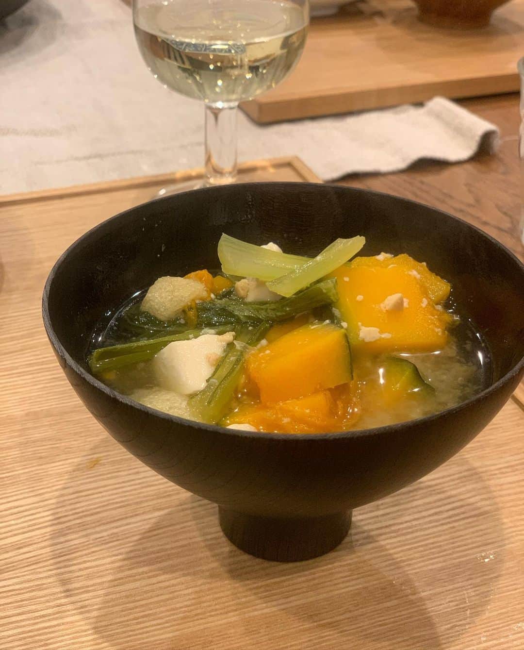 鈴木六夏さんのインスタグラム写真 - (鈴木六夏Instagram)「#今日のお味噌汁 か、ぼ、ちゃ🤍」2月19日 21時46分 - rikuka.62