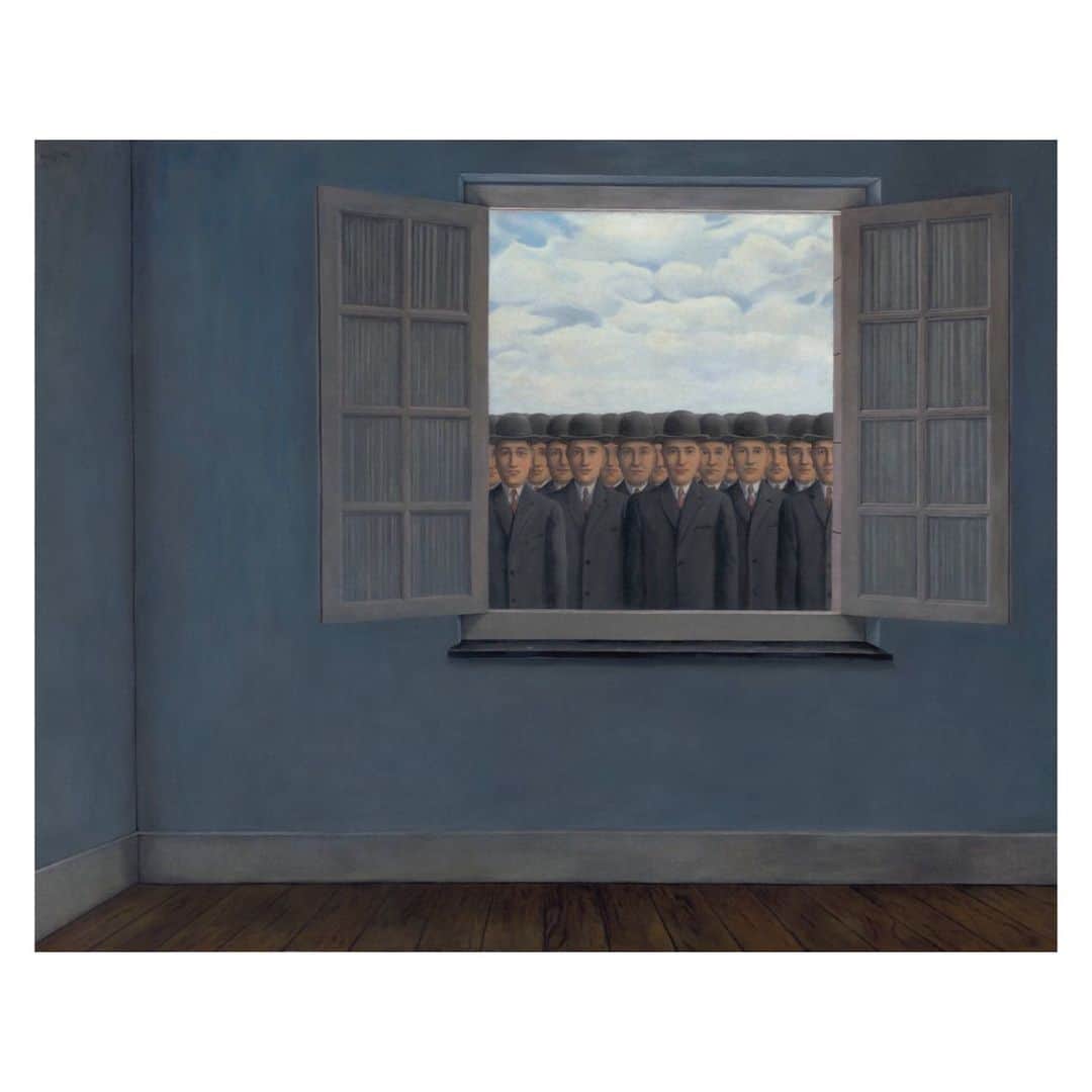クリスティーズのインスタグラム：「View this incredible work by René Magritte alongside other masterpieces from the upcoming 20th Century London sales at Christie's New York.⠀ .⠀ Highlights from the New York Tour include masterworks by Joan Miró, Max Ernst, Alexander Calder, Lucio Fontana, Jean-Michel Basquiat and works on paper by Vincent van Gogh, Lucian Freud and more.⠀ .⠀ The 20th Century Art Evening Sale will be immediately followed by the Art of the Surreal Evening Sale in London on 23 March 2021.⠀ .⠀ René Magritte (1898-1967), 'Le mois des vendanges', 1959. Estimate: £10,000,000.00 - £15,000,000.00.⠀ .⠀ 20th Century New York Tour — 16 Feb – 1 March, by appointment only. Lobby Hall Christie's New York 20 Rockefeller Plaza.⠀ .⠀ #20thCenturyart #surreal #surrealism #magritte #RenéMagritte #masterpiece #NewYork⠀」