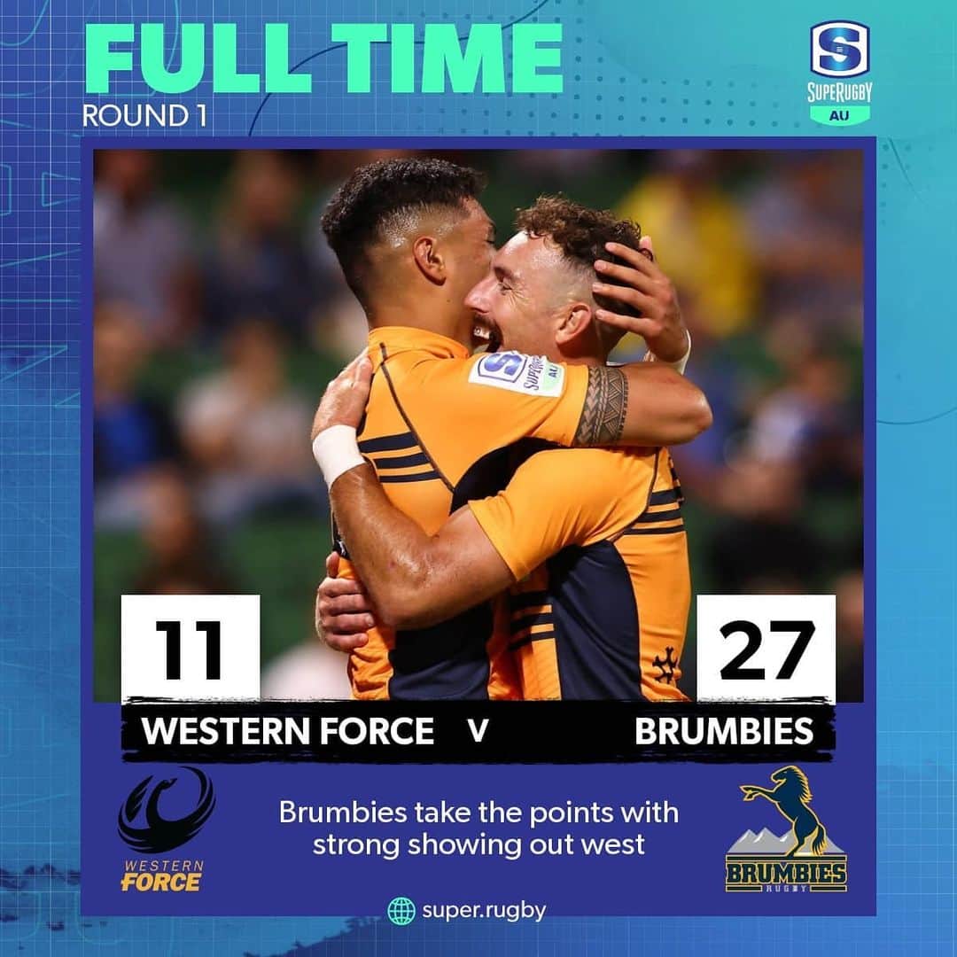 Super Rugbyさんのインスタグラム写真 - (Super RugbyInstagram)「FULL-TIME: @brumbiesrugby take the points in a highly entertaining game as Super Rugby returns to Western Australia! #FORvBRU #SuperRugbyAU」2月19日 22時05分 - superrugby