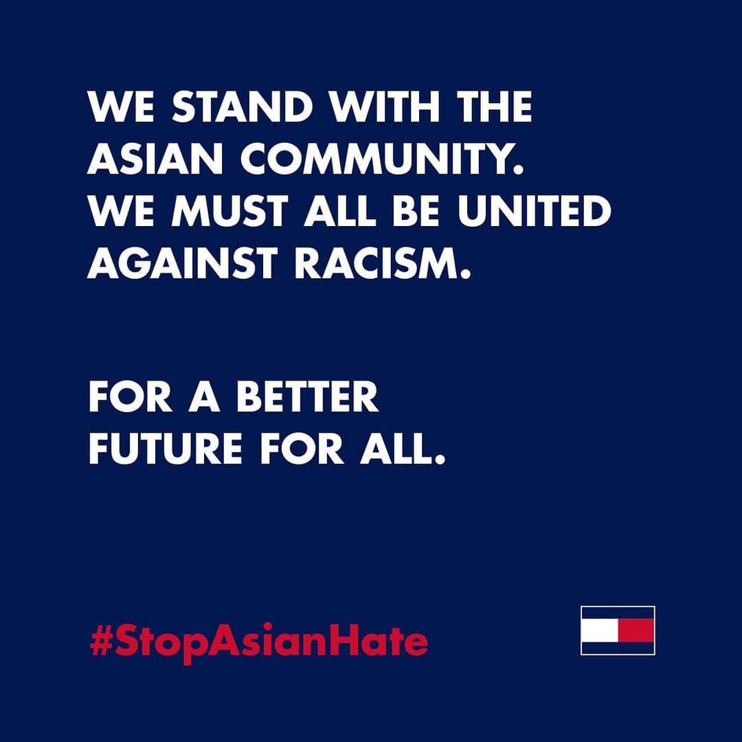 Tommy Hilfigerさんのインスタグラム写真 - (Tommy HilfigerInstagram)「We are shocked and saddened by the growing violence against the Asian population in the US. We stand with the Asian community, and will continue to use our platform to support ending discrimination and racism in all its forms.   We must remain united in our fight against racism to move forward together for a better future for us all. #StopAsianHate」2月20日 3時43分 - tommyhilfiger