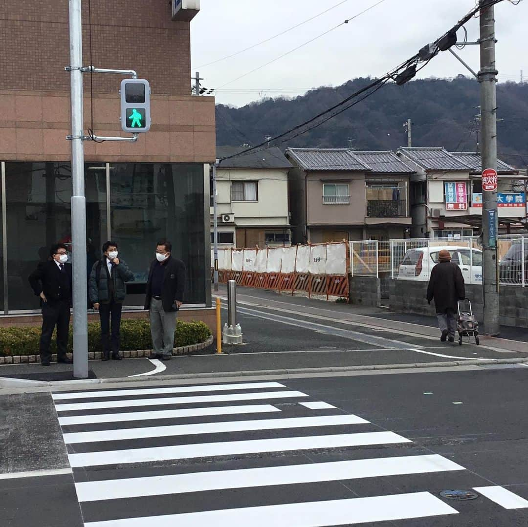 橋本かずまささんのインスタグラム写真 - (橋本かずまさInstagram)「地元四條畷市の府道四條畷停車場線で地域の皆さんからご要望を頂いて進めてきました新設の《歩行者信号機の設置》《横断歩道の設置》の運用がはじまりました。 府政相談・ご要望をいただいてから予算や設置のためのデータ等の手続きもありご要望を頂いて数年がかかりましたが、大阪維新の会四條畷市議と連携し、安心安全に道路の横断をして頂けるようになりました。 今日は大阪維新の会四條畷市議の大矢議員、柳生議員と現地を確認してきました。 窓口をしてくれていた土井前市議は所用があり時間をずらして現地確認でした。 信号設置においてご協力を頂いた隣接する企業さんの川本社長とも意見交換をさせて頂きました。 ありがとうございました。 これからも地域の皆さんの声をかたちにしていきます。 #大阪府 #四條畷市 #連携 #信号設置 #大阪府警察 #大阪維新の会 #四條畷市議 #横断歩道」2月19日 22時34分 - kazumasa.hashimoto