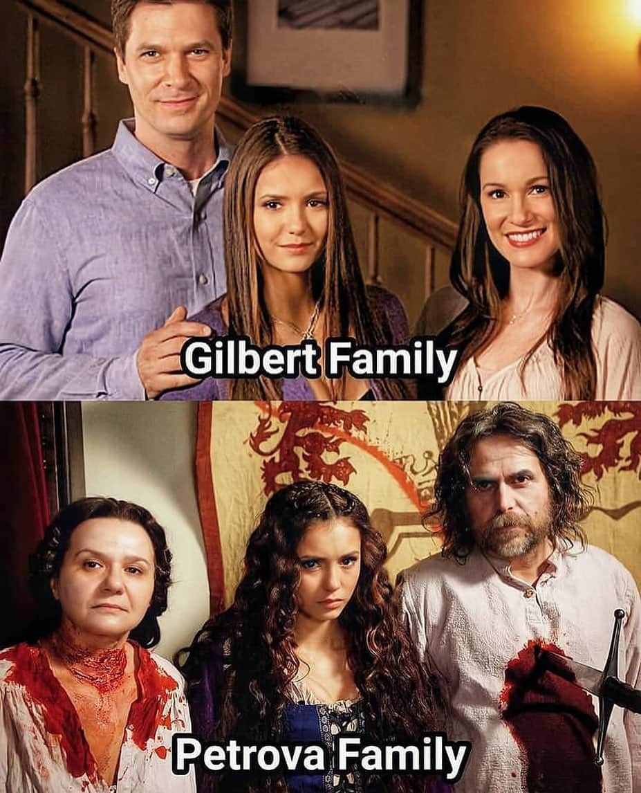 のインスタグラム：「Which family ? ❤️ Follow for more -> @ninadobrev   @nina @iansomerhalder #nina #ninadobrev #iansomerhalder #thevampirediaries #elenagilbert #katherinepierce #damonsalvatore #delena #nian #theoriginals #rebekahmikaelson #carolineforbes #theoriginals #hayleymarshall #klausmikaelson #elijahmikaelson #stefansalvatore #paulwesley #mikaelson #salvatore #hopemikaelson #legacies」