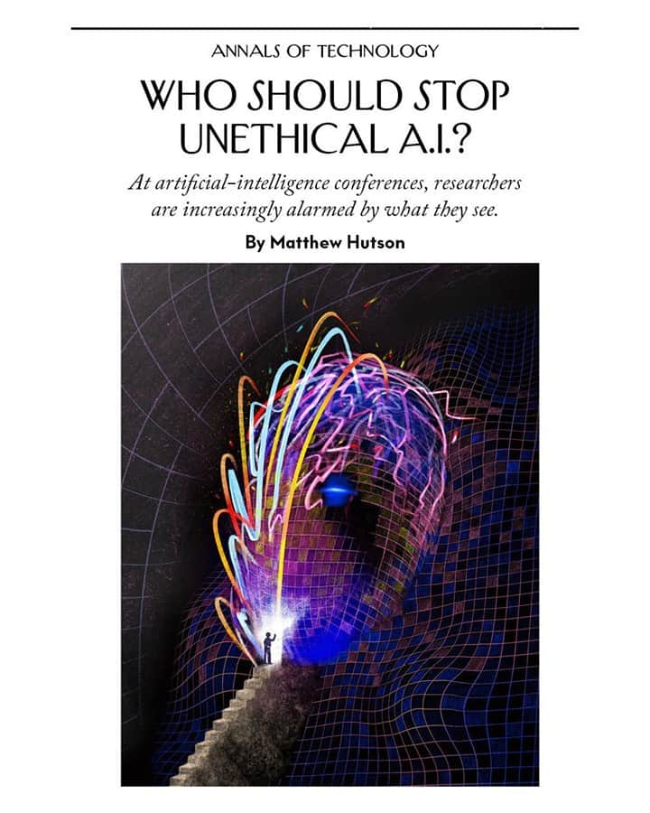 The New Yorkerさんのインスタグラム写真 - (The New YorkerInstagram)「There are few agreed-upon standards for ruling A.I. research out of bounds. For now, it’s mostly self-regulated—a matter of norms, not rules. At journals, peer reviewers are expected to look out for methodological issues, such as plagiarism and conflicts of interest; they haven’t traditionally been called upon to consider how a new invention might rend the social fabric. That soon may change. At the link in our bio, read about the computer scientists calling on their field to develop systems for addressing the ethical impact of new research and technologies. Illustration by @jeremyaleung.」2月19日 23時15分 - newyorkermag