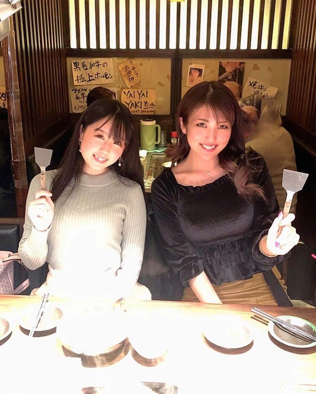 神谷麻美さんのインスタグラム写真 - (神谷麻美Instagram)「すずのんと#お好み焼き 食べたよ🍴🥘💕✨ #鉄板焼 だぁ❣️❣️😋✨   #やいやい」2月19日 23時11分 - asamice428