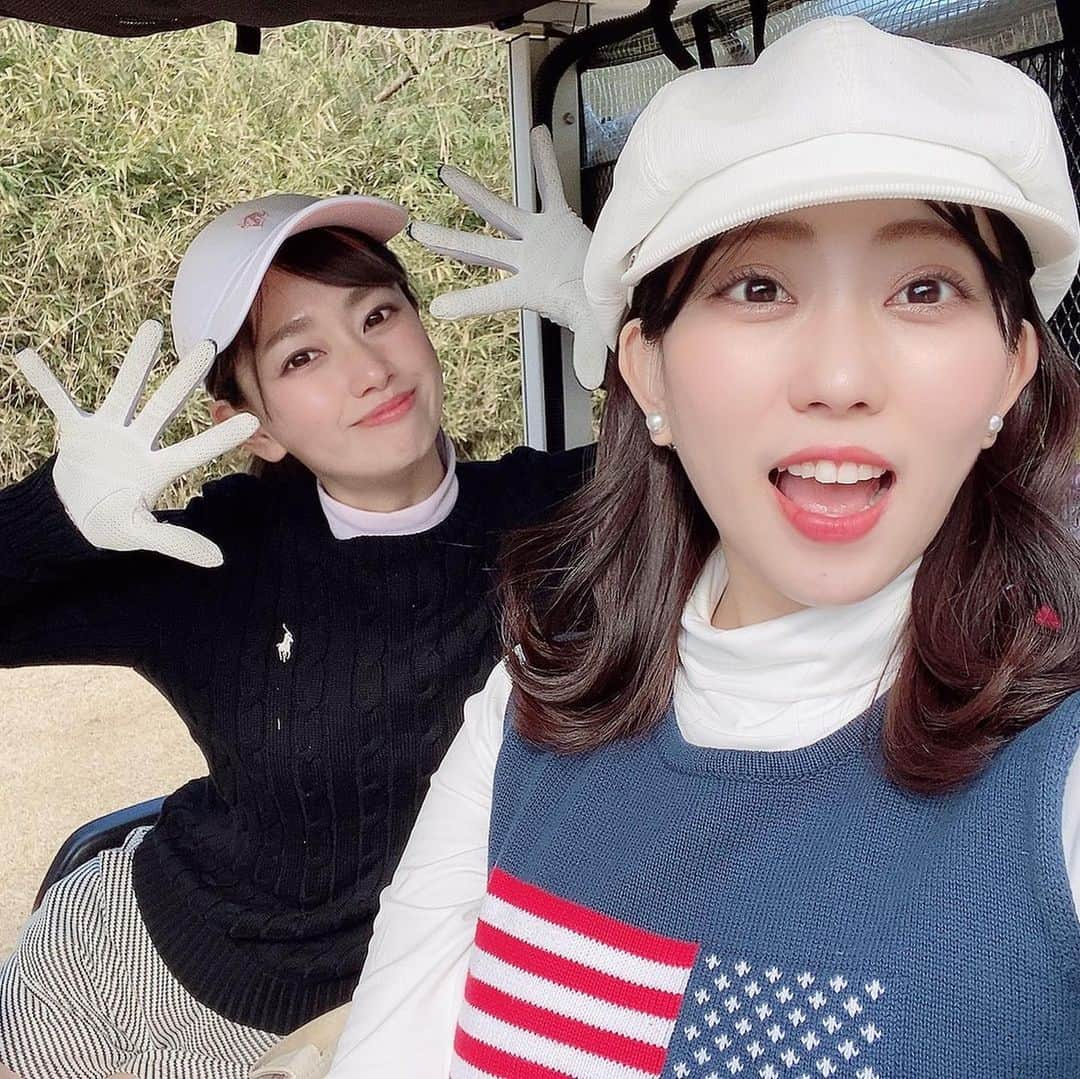 藤澤友千菜さんのインスタグラム写真 - (藤澤友千菜Instagram)「⛳️ ＊ #ゴルフ  楽しかったから 写真載せまくっちゃう🤳 #ゴルフ女子  って打ってみたかった←笑♡ 趣味→茶柱🐶しか言えなかったけど、ゴルフも追加されました♡ いぇい‪(*ˊᵕˋ* ) #golf #instagood #fashon #model #followｍe #golfstagram #golfgirl  #藤澤友千菜 #千葉えりか ♡ #ゴルフコース #千葉ゴルフ #フォロミー #descente #デサント #ラルフローレン #poloralphlauren #キャロウェイ #callaway」2月19日 23時42分 - yuchina1207