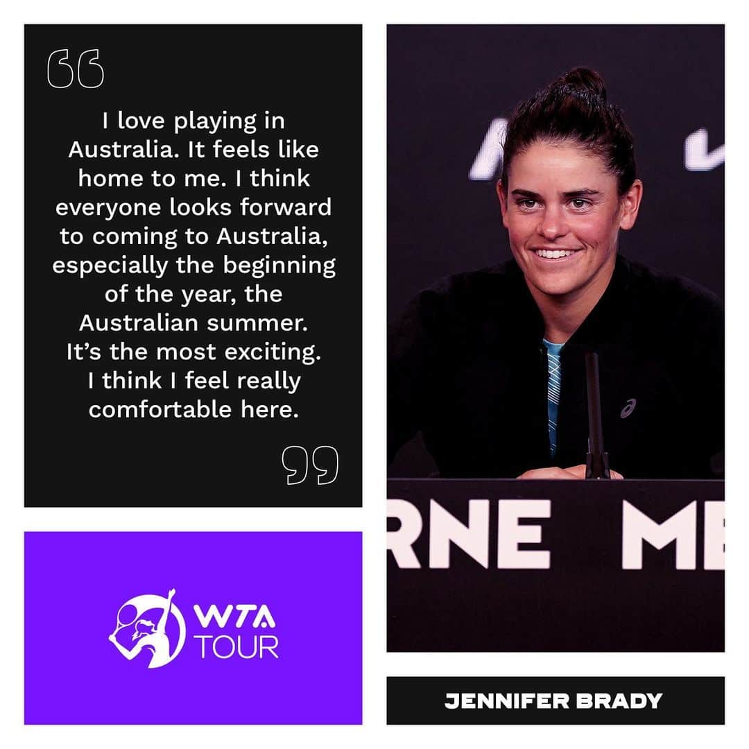 WTA（女子テニス協会）さんのインスタグラム写真 - (WTA（女子テニス協会）Instagram)「An 🇺🇸 in 🇦🇺 😎 @jenny_brady7 #AO2021」2月20日 1時00分 - wta