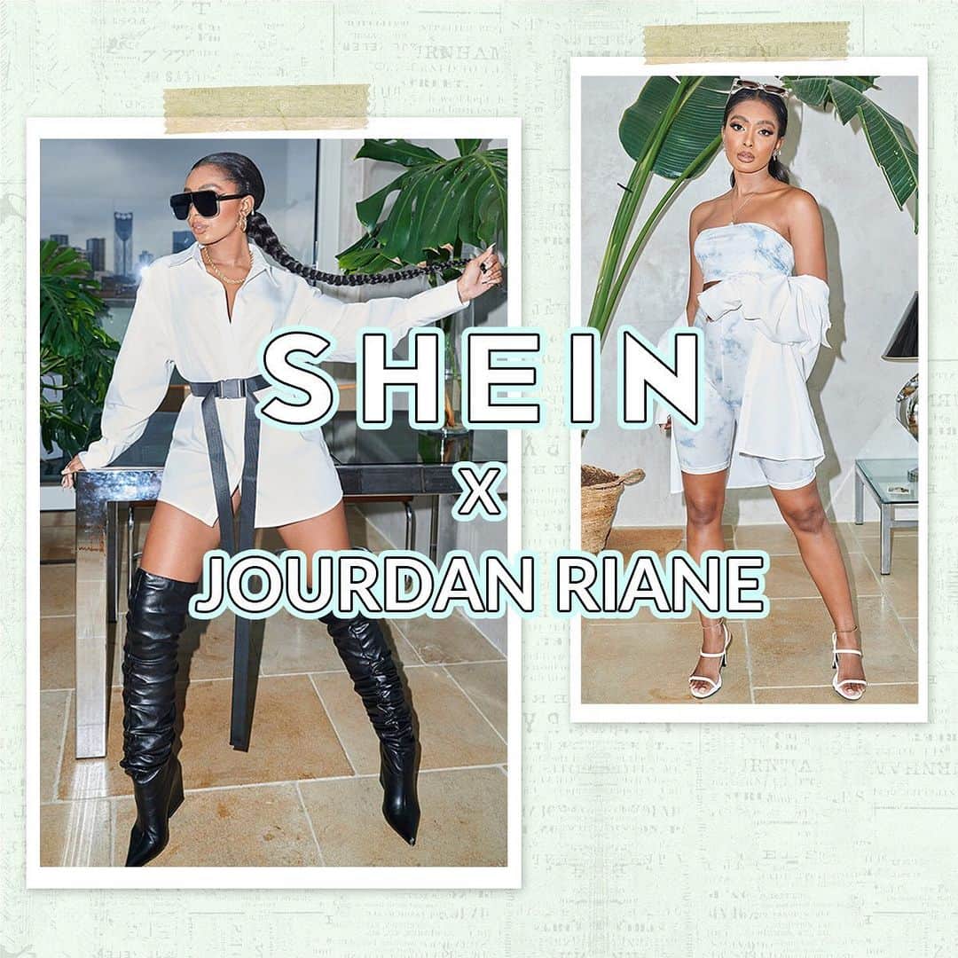 SHEINのインスタグラム：「Get Spring/Summer ready and shop our new SHEIN X JOURDAN RIANE collection 💙 You do not want to miss this babe ✨ #SHEINXJOURDANRIANE」