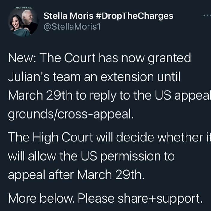 WikiLeaksさんのインスタグラム写真 - (WikiLeaksInstagram)「The next step in the legal case is that Julian’s legal team will respond to the US grounds for appeal. Julian's lawyers are hard at work. Julian's team has asked the High Court to give them more time to consider whether to lodge a cross appeal in order to challenge parts of the ruling where the magistrate did not side with Julian and the press freedom arguments. A cross appeal would provide an opportunity to clear Julian’s name properly.  On January 4, a UK magistrates court ruled that it was unsafe to extradite Julian because to do so would likely result in his death. The magistrate took into account extensive medical evidence and blocked the extradition on grounds that to extradite him would be so oppressive as to be contrary to s.91 of the Extradition Act. Although Julian won at the Magistrates Court, the magistrate did not side with him on the wider public interest arguments.」2月20日 3時49分 - wikileaks