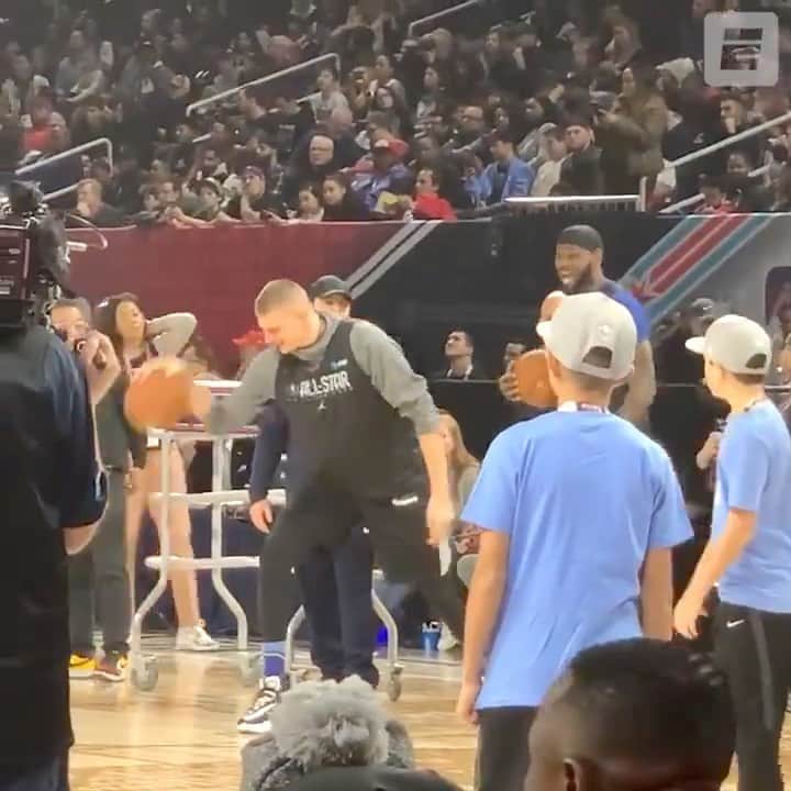 espnのインスタグラム：「Friday is Nikola Jokic’s birthday so here are some of his funniest moments. Joker is always fooling around 😂  (via tjmcbride/Twitter, @nuggets, @nba)」