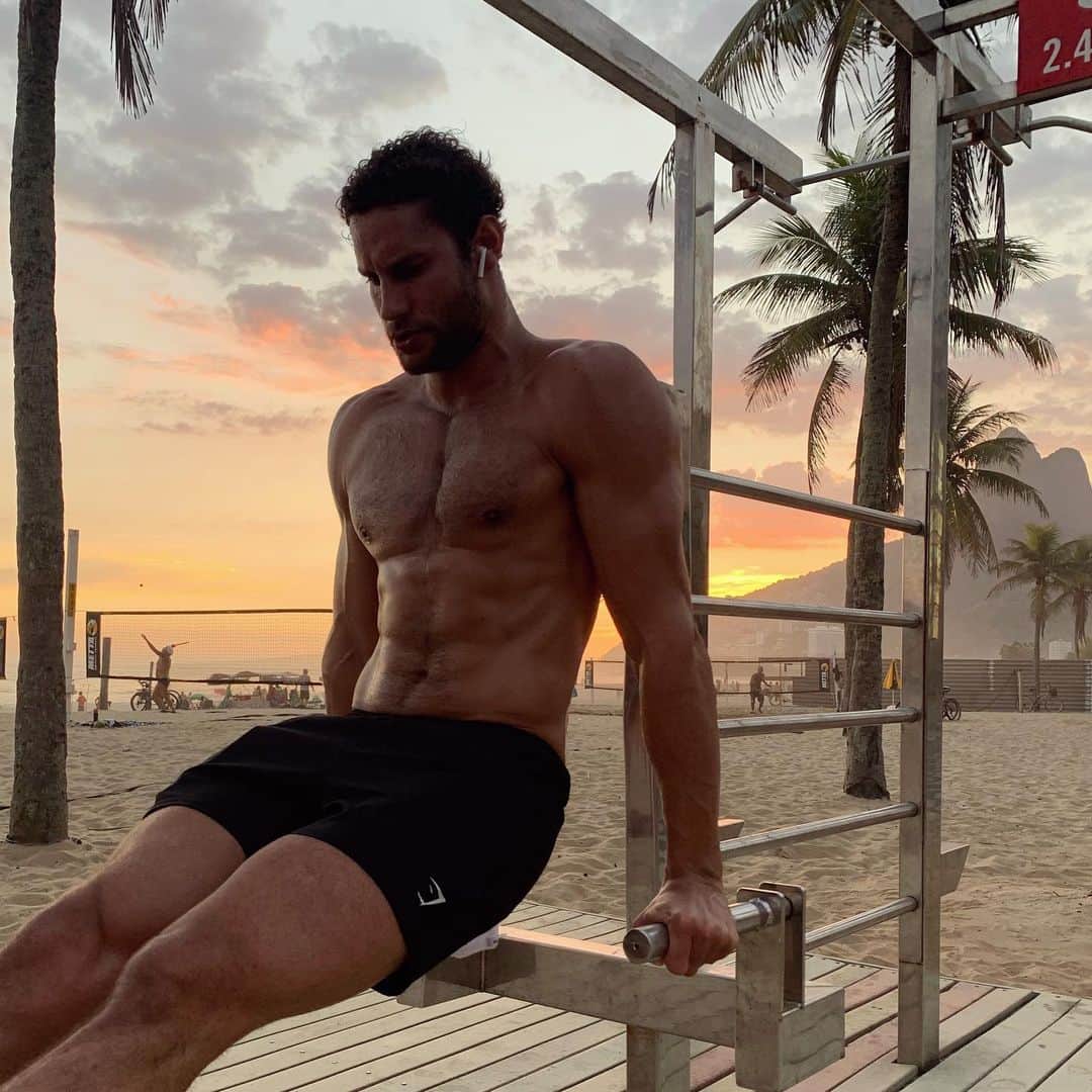 フランコ・ノリエガのインスタグラム：「4 sets of 20 reps! Functional and practical exercise that you can do anywhere. It will keep your arms strong and your core in place! 💪🏼 @gymshark #brasil #fitness #franconoriega」