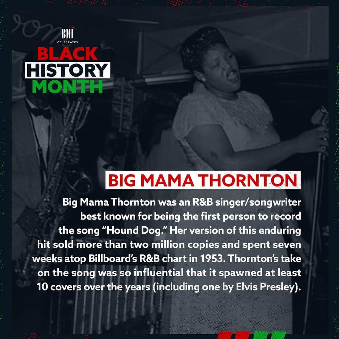 Broadcast Music, Inc.のインスタグラム：「Celebrating Big Mama Thornton this #BlackHistoryMonth! #BigMamaThornton」