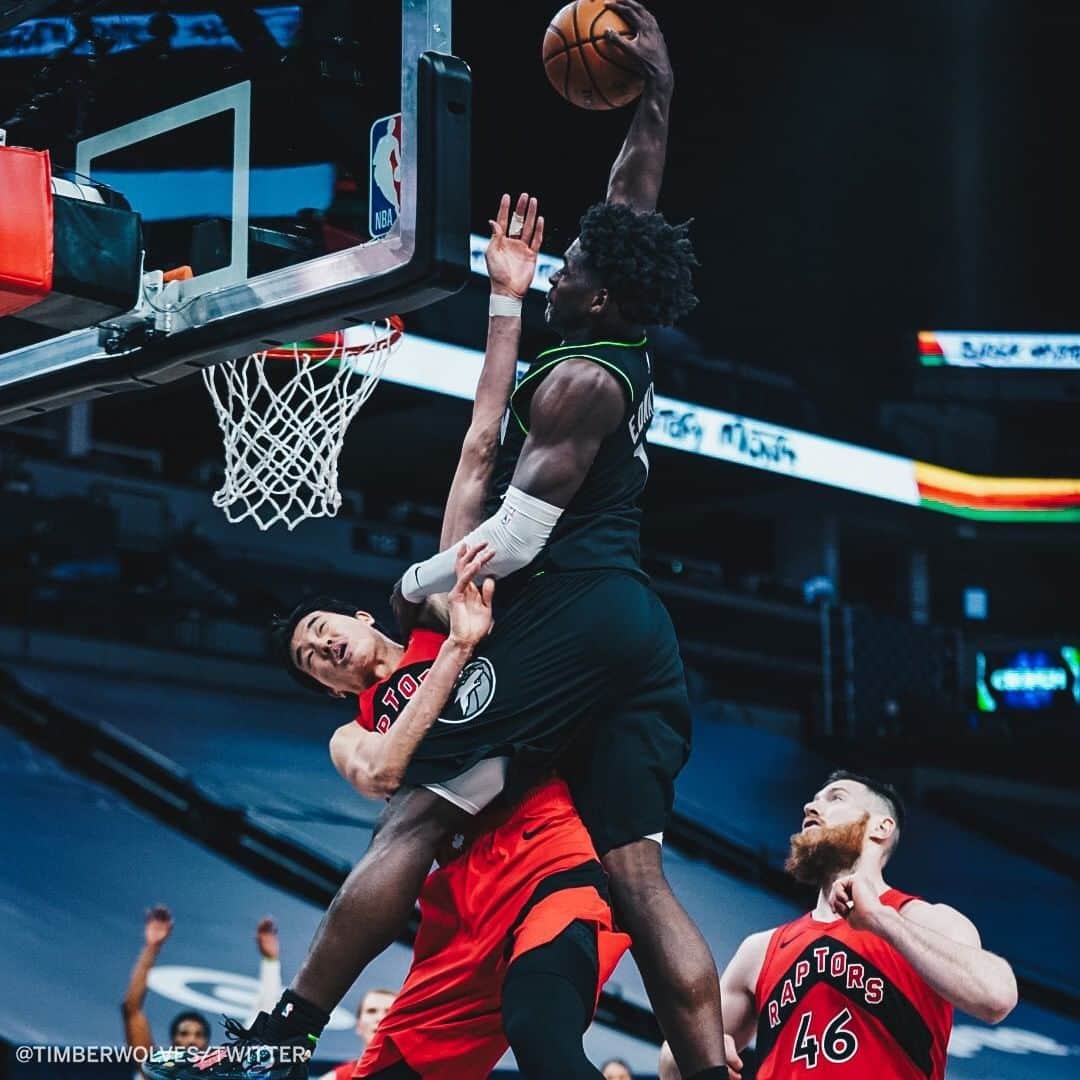 espnのインスタグラム：「ANTHONY EDWARDS. OMG. DUNK OF THE YEAR. (📸: @timberwolves)」