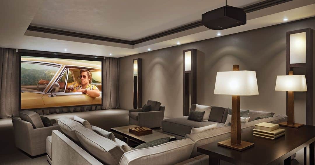 sonyのインスタグラム：「The cinema at home. (The VW995ES Home Theater Projector with native 4K resolution for lifelike pictures.) #Sony4K #SonyProjector」