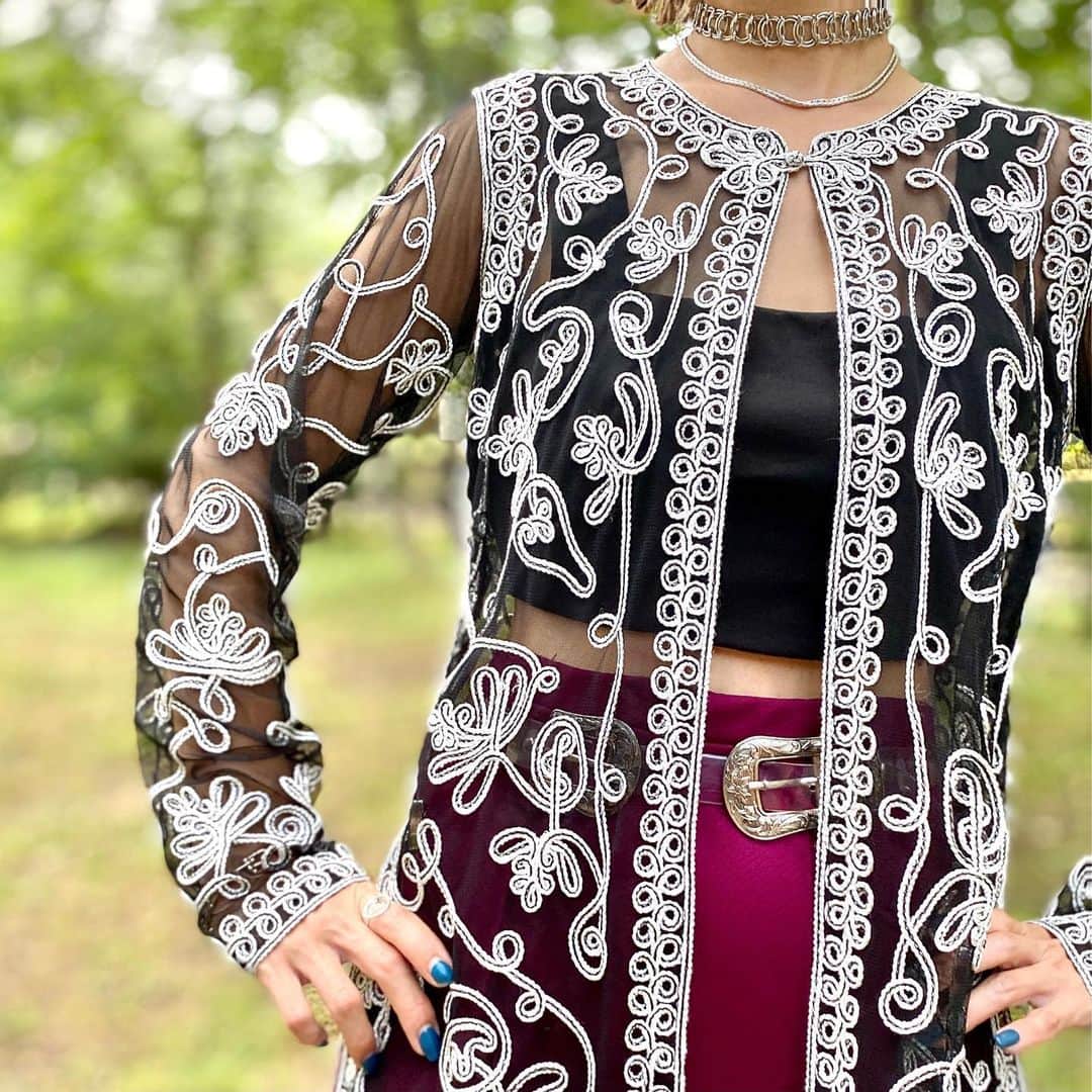 のインスタグラム：「STORE OPEN 14-19▪️  “Sheer Embroidery Top”(SOLD)」