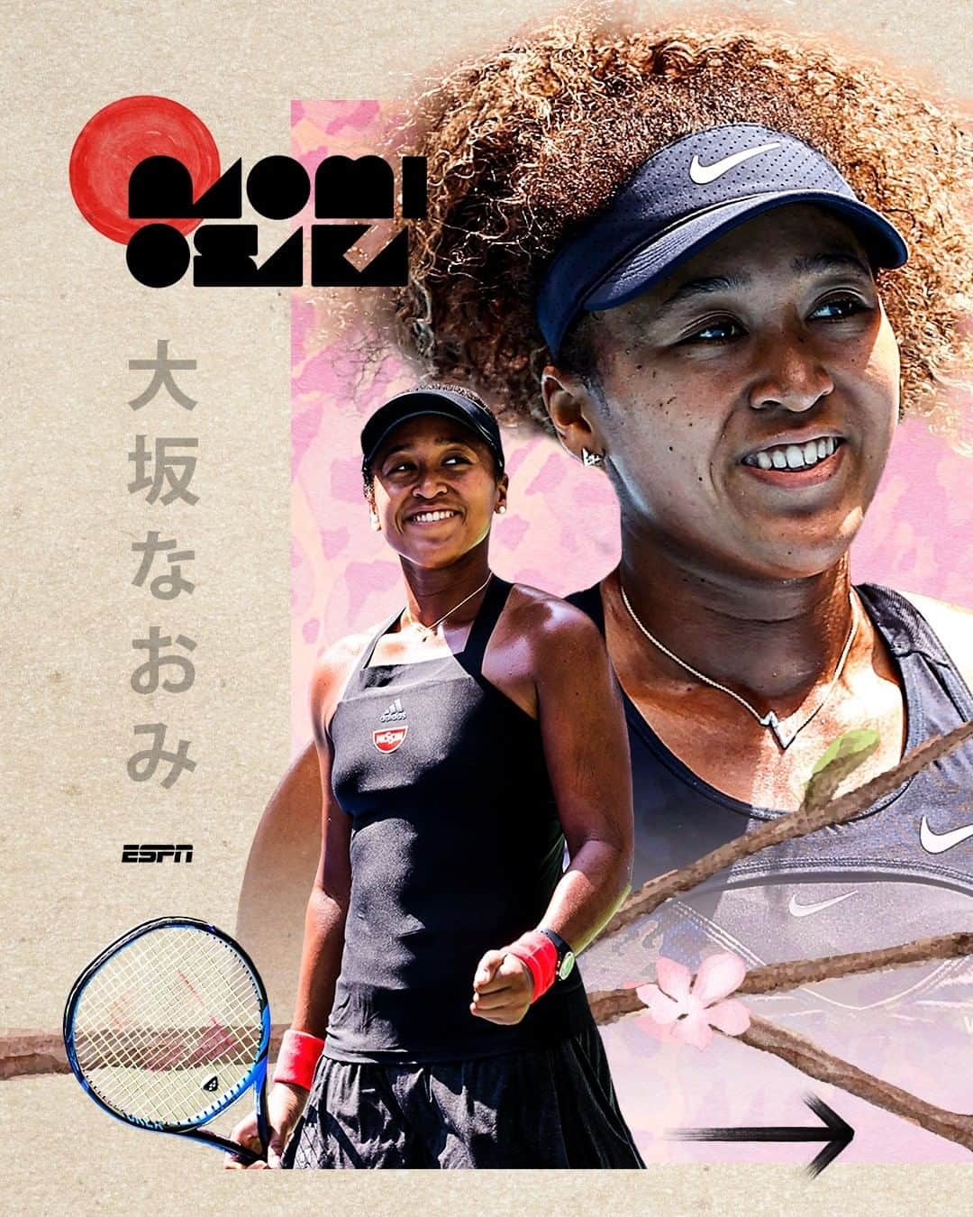 espnのインスタグラム：「@naomiosaka's rise to the top 📈 [swipe ➡️] @espnw」