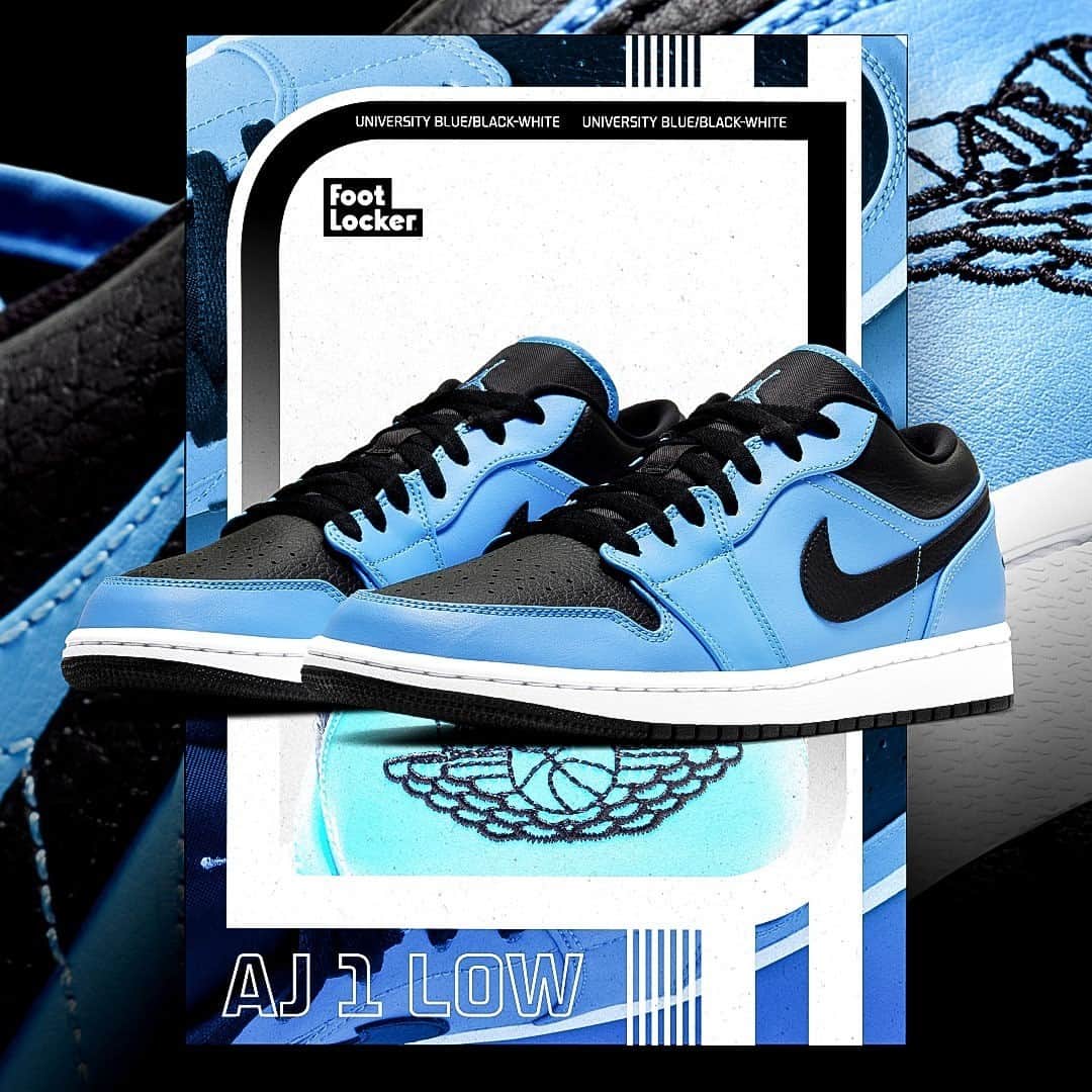 Foot Lockerのインスタグラム：「ICY BLUE ❄️ #Jordan 1 Low arriving online soon!」