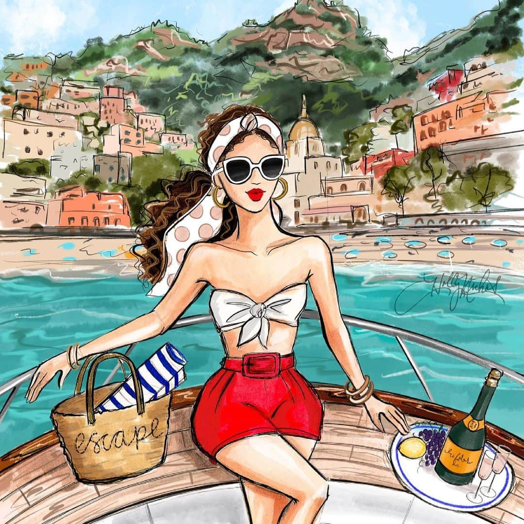 Holly Nicholsさんのインスタグラム写真 - (Holly NicholsInstagram)「A visual getaway I think we all need! The Spring sale is on at hnillustration.etsy.com! #fashionillustration #illustration #hnicholsillustration #etsy #prints #plannercommunity #amalficoast #amalfi」2月20日 22時04分 - hnicholsillustration