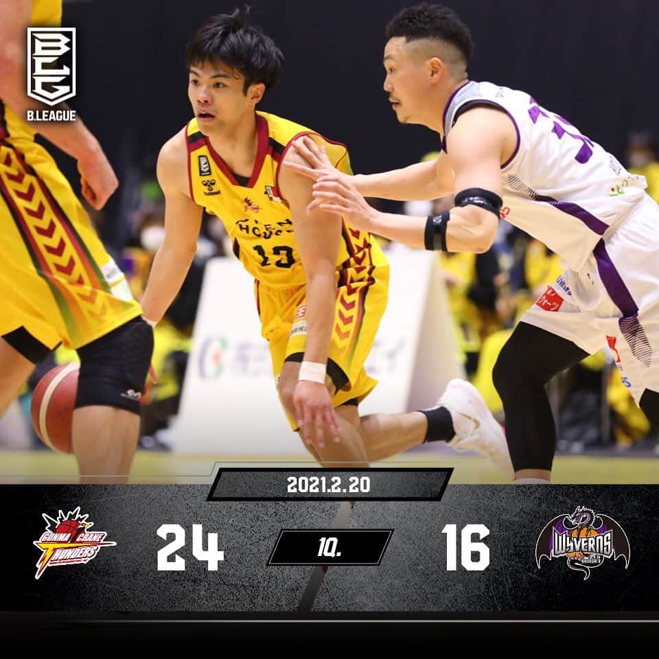 群馬クレインサンダーズのインスタグラム：「【試合速報】1Q.終了 24点 #群馬クレインサンダーズ  16点 #山形ワイヴァンズ  アップテンポなバスケットで今日も両チームスタート！リードしていますが、さらなるエナジーでアタックしましょう‼️  続きは #バスケットLIVE でご覧ください ▼▼▼ basketball.mb.softbank.jp/lives/6771?utm…」
