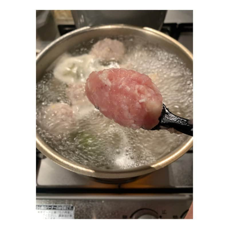 市橋有里さんのインスタグラム写真 - (市橋有里Instagram)「先日の手抜きごはん  今日は出っ放しで料理むり〜 て時は、無理せず手を抜きます 切るだけ煮るだけ並べるだけw でもちょっとでも、美味しく食べたいから どこかにちょっとだけ手をかけてみたり☻ この水炊きは、 つくねを手作りにして軟骨を入れたり、 手羽元からだけど別鍋でだしをしっかりとるとか、 ちょっとだけできる工夫はしてみる。 まぁ、私のメインは翌朝の雑炊なのですがとにかく 免疫力を高めてくれるきのこ類もたっぷりとれるし お野菜もりもりでわたしno.1の鍋♪ ・ #水炊き #自家製つくね #自家製軟骨入り鶏だんご  #今日は大きめ軟骨 #しまあじ刺身  #しまあじ　ごりごりで美味 #免疫力アップ #鉄分摂取 #小さい頃から水炊き大好き #鍋好き #見守り犬 #小料理屋あり」2月20日 15時24分 - ariichihashi