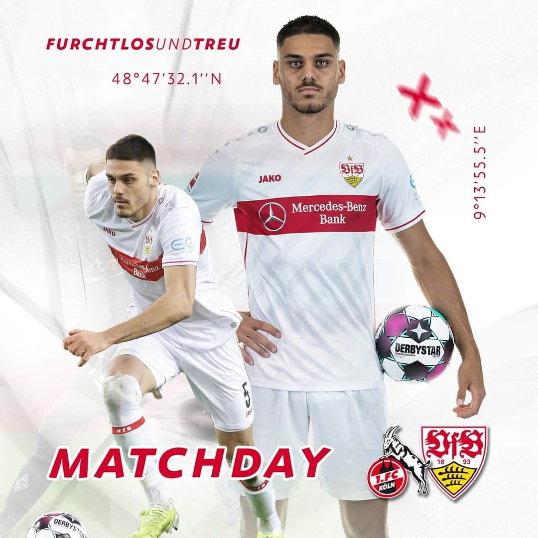 VfBシュトゥットガルトのインスタグラム：「M A T C H D A Y! 🔥 Antreten, ans Limit gehen, erfolgreich sein! Eure Tipps für #KOEVfB? 👇⚪🔴 _ #VfB #VfBInsta #matchday #bundesliga #furchtlosundtreu #auscannstatt #0711 #vfbstuttgart #vfbstuttgart1893 #1893」