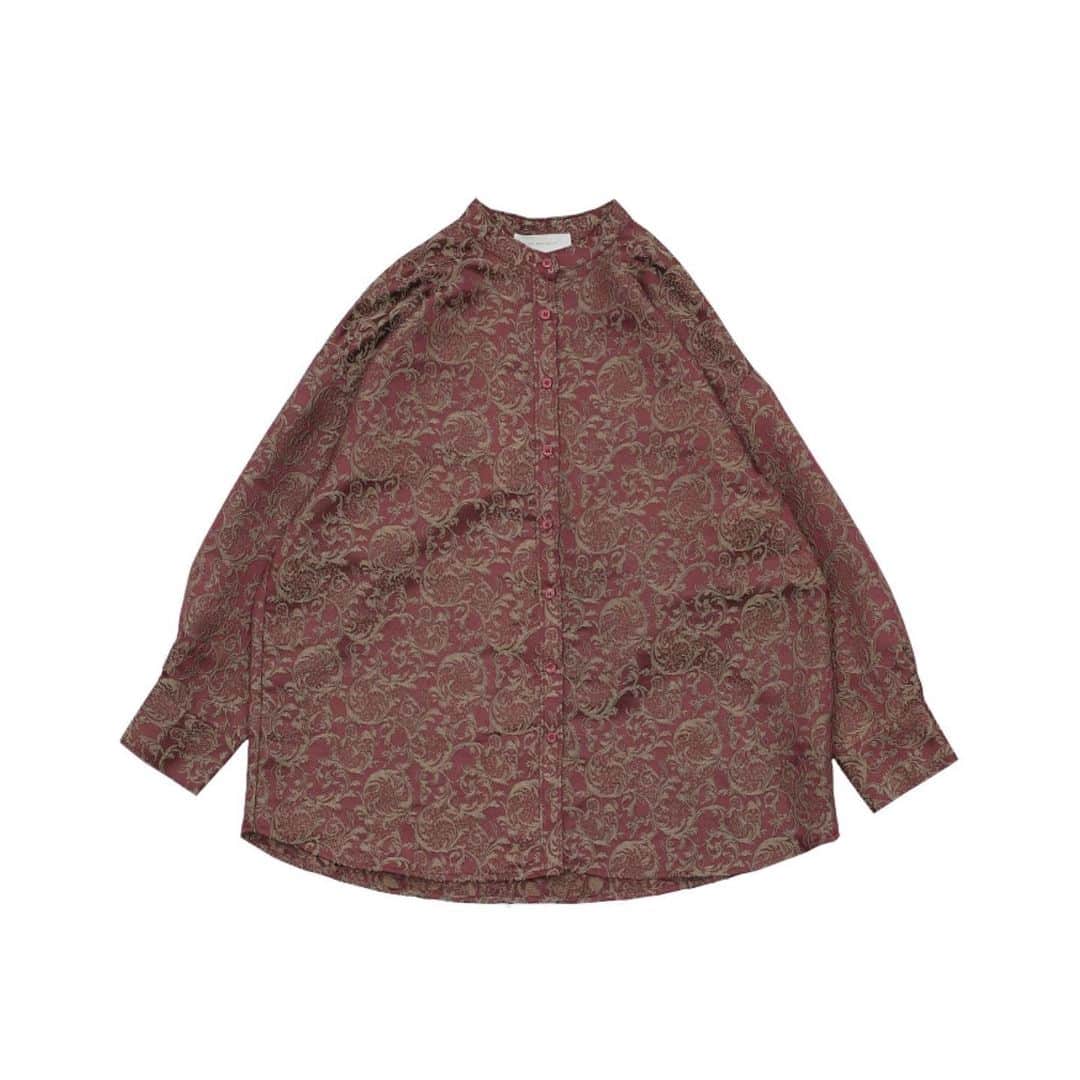 moca さんのインスタグラム写真 - (moca Instagram)「. RE ITEM . 10008887 arabesque band collar shirt 5000yen +tax navy/light beige/red . #selectmoca」2月20日 17時54分 - selectmoca