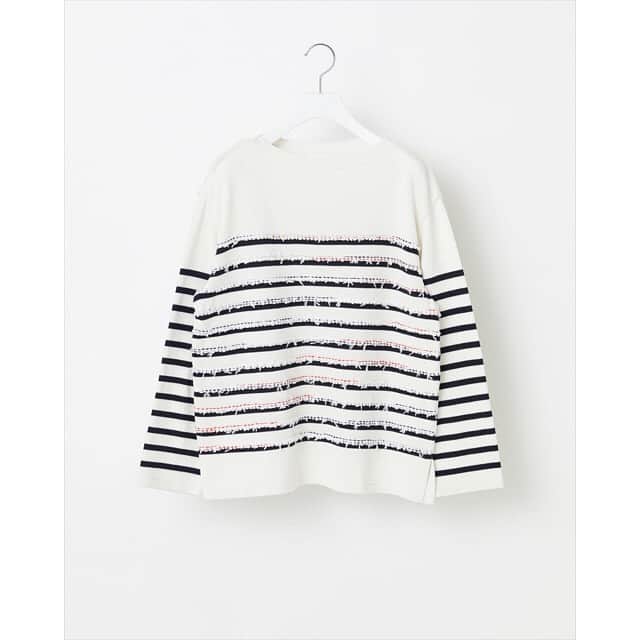 コーヘンのインスタグラム：「﻿ MARINE TWEEDY KNIT PULLOVER﻿ ﻿ #coohem #coohemwomens #border #marine shirt #2021ss」